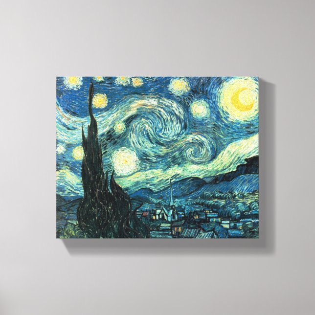 Skriv ut Starry Night Van Gogh Wrapped Canvas (Framsida)
