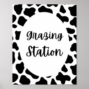 Skriv ut Station-tecken på bete på heliga Poster