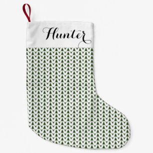 Skriv ut sticka Stockinette Stitch White Crafts + Liten Julstrumpa