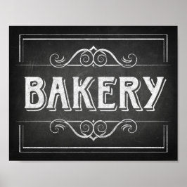 Skriv ut Stil BAKERY-signatur Poster