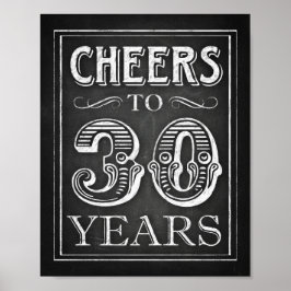 Skriv ut Stil-CHEERS till 30 ÅRS Skriv ut Poster