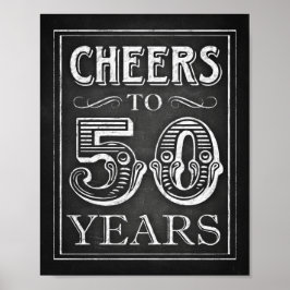 Skriv ut Stil-CHEERS till 50 ÅRS Skriv ut Poster