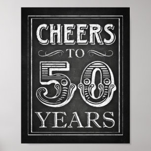 Skriv ut Stil-CHEERS till 50 ÅRS Skriv ut Poster