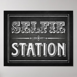 Skriv ut Stil SELFIE STATION Poster
