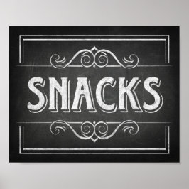 Skriv ut Stil SNACKS-signatur Poster