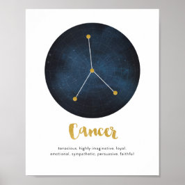 Skriv ut stjärntecknet Cancer Poster