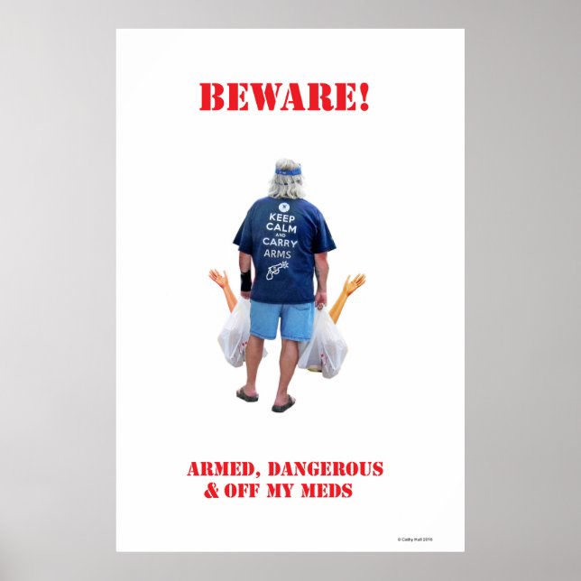 Skriv ut stor arkivprojektionsyta med beväpnade oc poster (Framsidan)