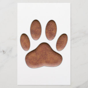 Skriv ut Struktur Hund Paw Brevpapper