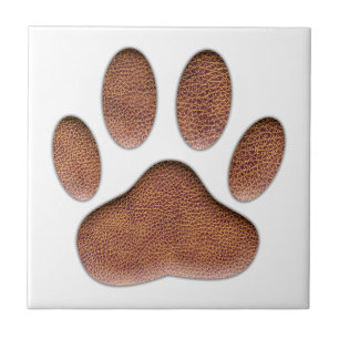 Skriv ut Struktur Hund Paw Kakelplatta