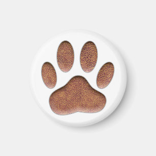 Skriv ut Struktur Hund Paw Magnet