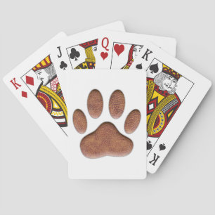 Skriv ut Struktur Hund Paw Spel Kort