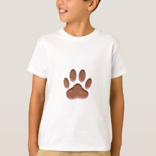 Skriv ut Struktur Hund Paw T-shirt