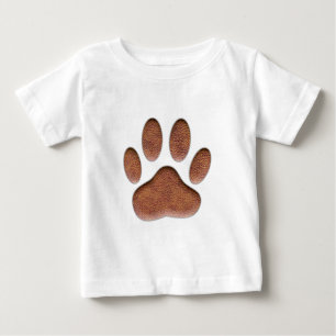 Skriv ut Struktur Hund Paw Tee Shirt