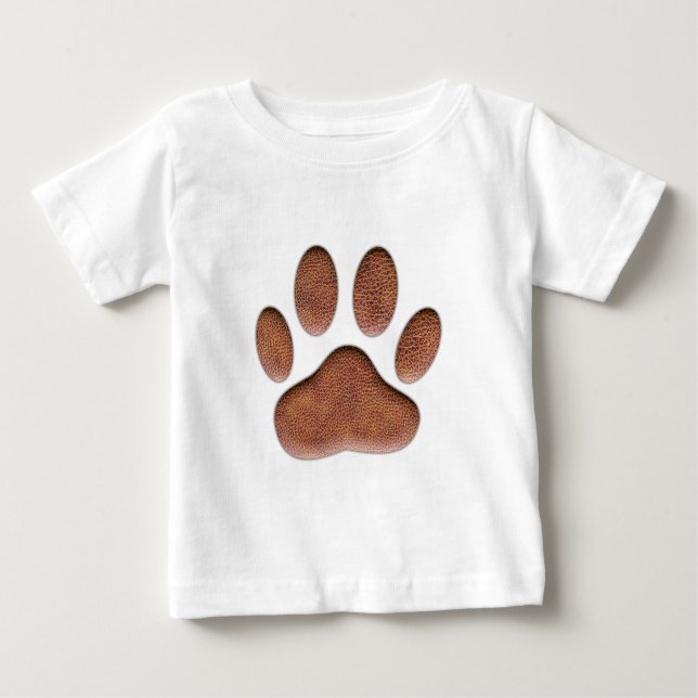 Skriv ut Struktur Hund Paw Tee Shirt (Framsida)