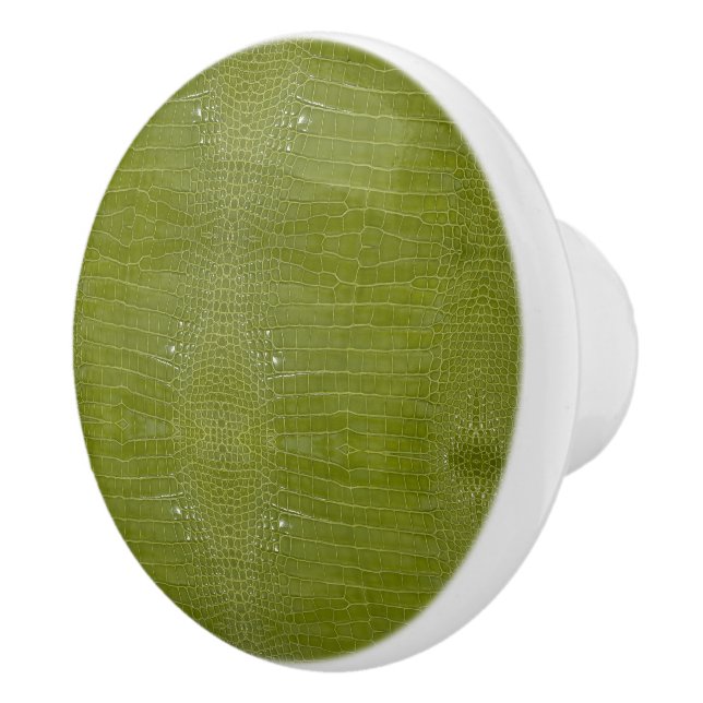 Skriv ut Struktur på Lime Green Alligator Knopp (Höger)