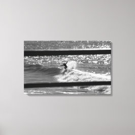 Skriv ut surfa - "beskurna på naturlig väg" canvastryck