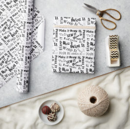 Skriv ut svart i Maker Crafts-typdiagram Presentpapper