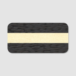 Skriv ut svart läder Struktur Namnbricka