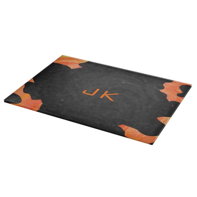 Skriv ut svart och Orange i monogram (Hörn)