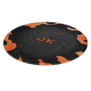 Skriv ut svart och Orange i monogram