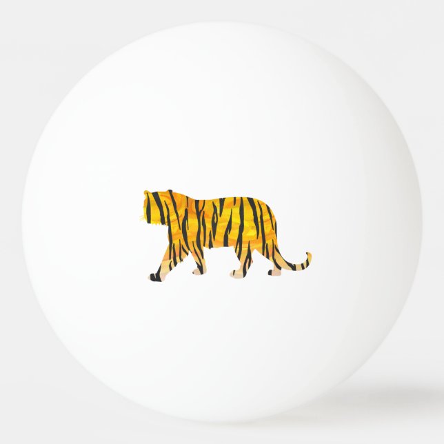 Skriv ut svart och Orange i tigerbläck Pingisboll (Framsidan)