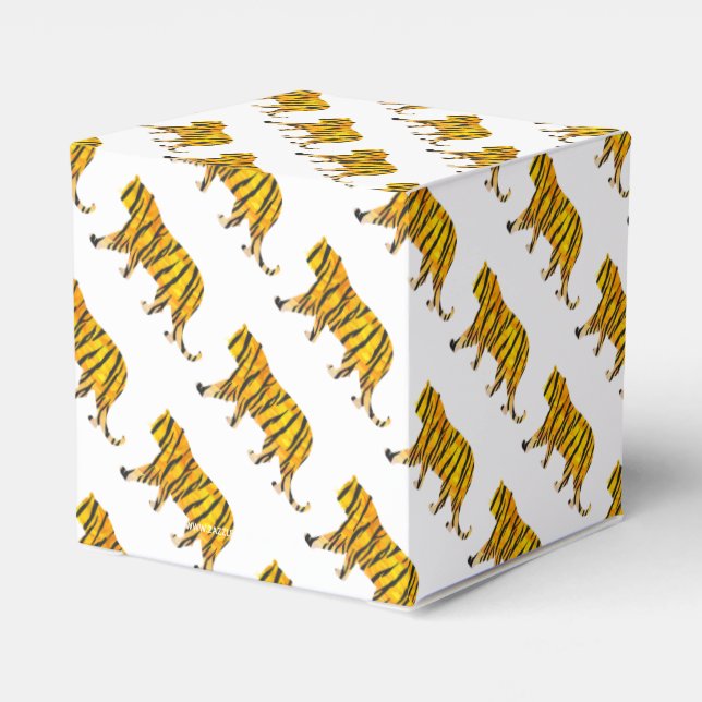 Skriv ut svart och Orange i tigerbläck Presentaskar (Baksidan Sidan)