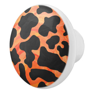 Skriv ut svart och Orange Knopp