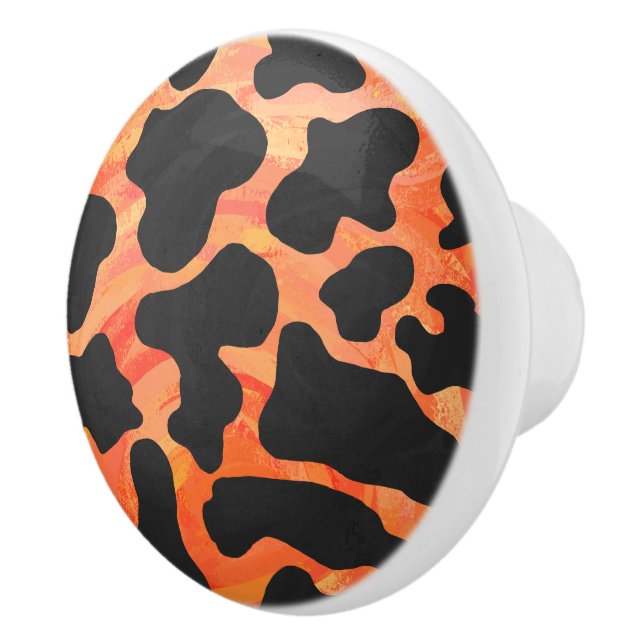 Skriv ut svart och Orange Knopp (Höger)
