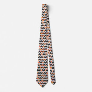Skriv ut svart och Orange med Chevron Slips