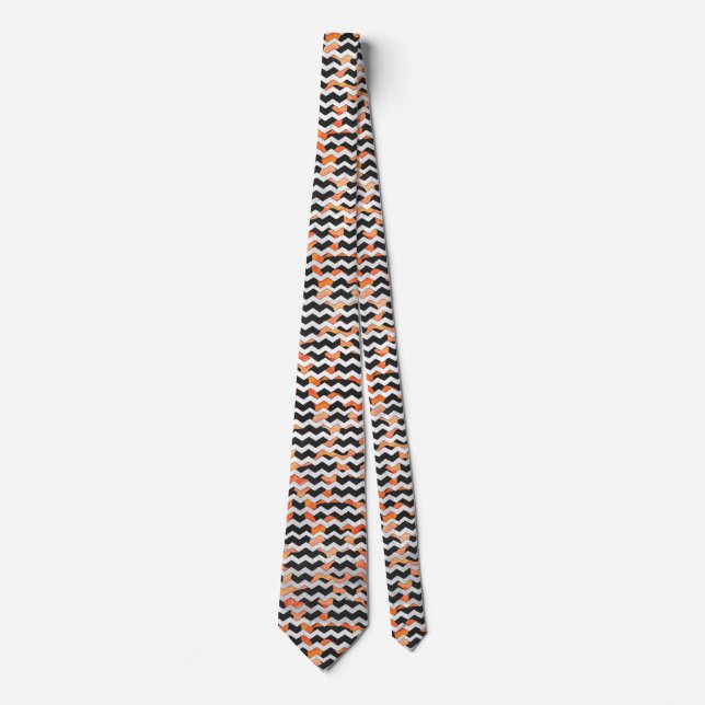 Skriv ut svart och Orange med Chevron Slips (Framsida)