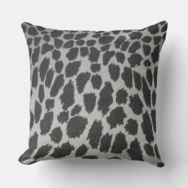 Skriv ut svart och vitt leopard på djur kudde