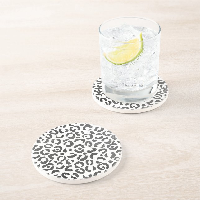 Skriv ut svart och vitt leopard underlägg (Sidan)