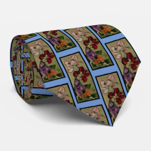 Skriv ut Svart Pea Flowers Antique Seed Packet Skr Slips