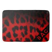 Skriv ut svartlimpa med Monogram Red & Black Leopa