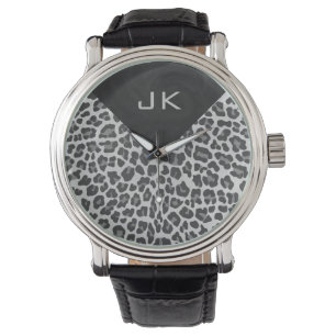 Skriv ut svartvit lök i Monogram Armbandsur