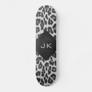 Skriv ut svartvit lök i Monogram Skateboard Bräda 19,5 Cm