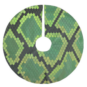 Skriv ut svartvitt och Grönt Julgransmatta Borstad Polyester