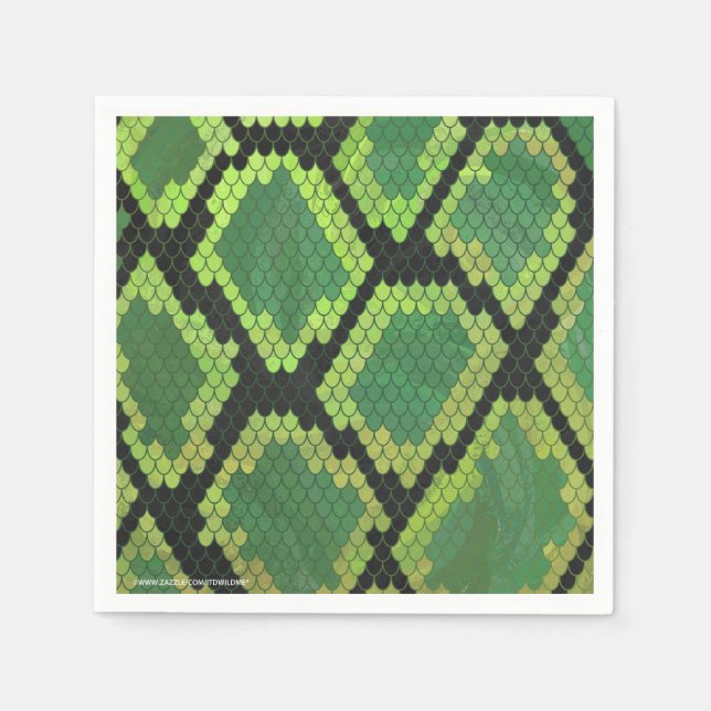 Skriv ut svartvitt och Grönt Pappersservett (Framsidan)