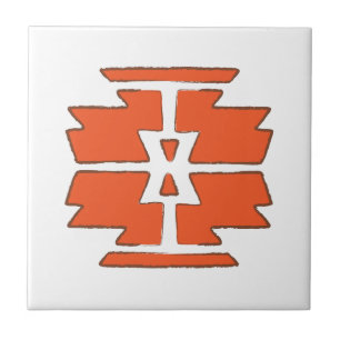 Skriv ut - sydvästra indisk design kakelplatta