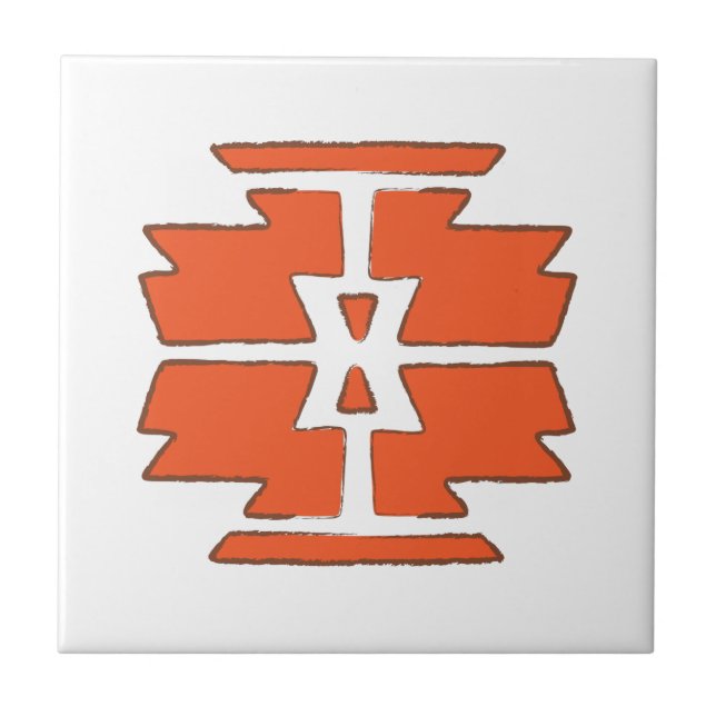 Skriv ut - sydvästra indisk design kakelplatta (Framsidan)