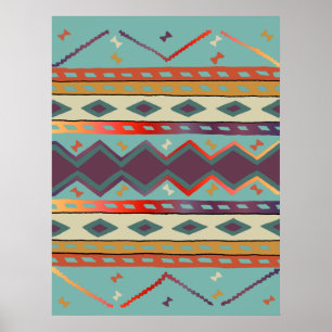 Skriv ut sydvästra indiska Blanket-design Poster