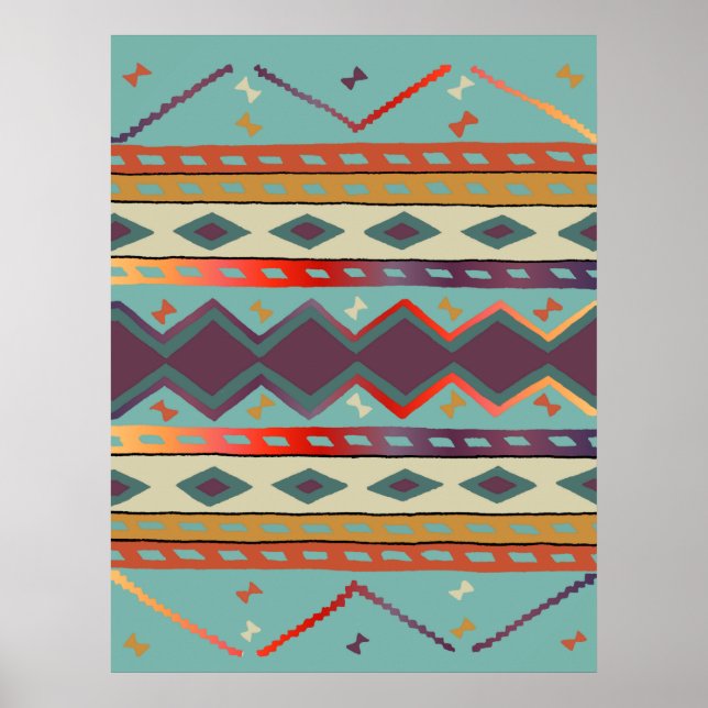 Skriv ut sydvästra indiska Blanket-design Poster (Framsidan)