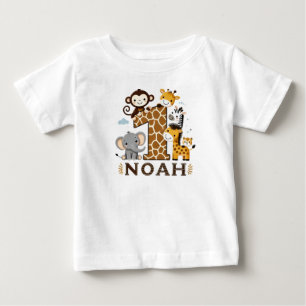 Skriv ut T-Shirt med jungle Animals
