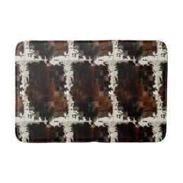 Skriv ut Tan Cowhide Patchwork Badrumsmatta