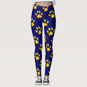 Skriv ut Tass Mönster i marint blått ljus Leggings