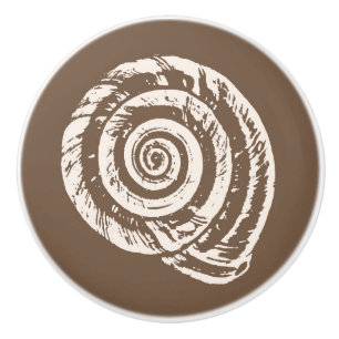 Skriv ut, Taupe Tan och Cream i spiral Knopp