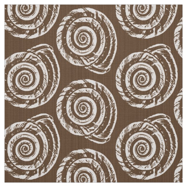 Skriv ut, Taupe Tan och Cream i spiral Tyg (Provkarta)