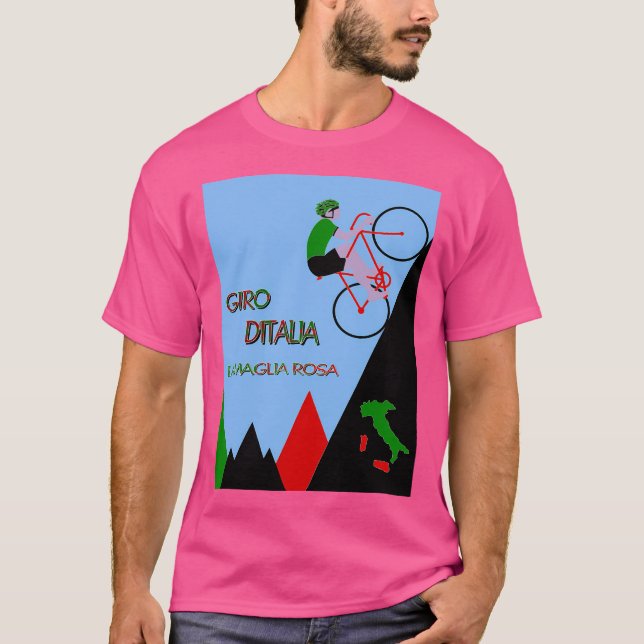 Skriv ut Tävla för Giro D Italia Bicycle T Shirt (Framsida)