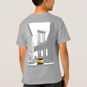 Skriv ut Taxi-påsar i New York Brooklyn Gult T Shirt