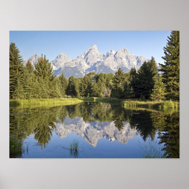 Skriv ut - Tetons Reflection Poster (Framsidan)